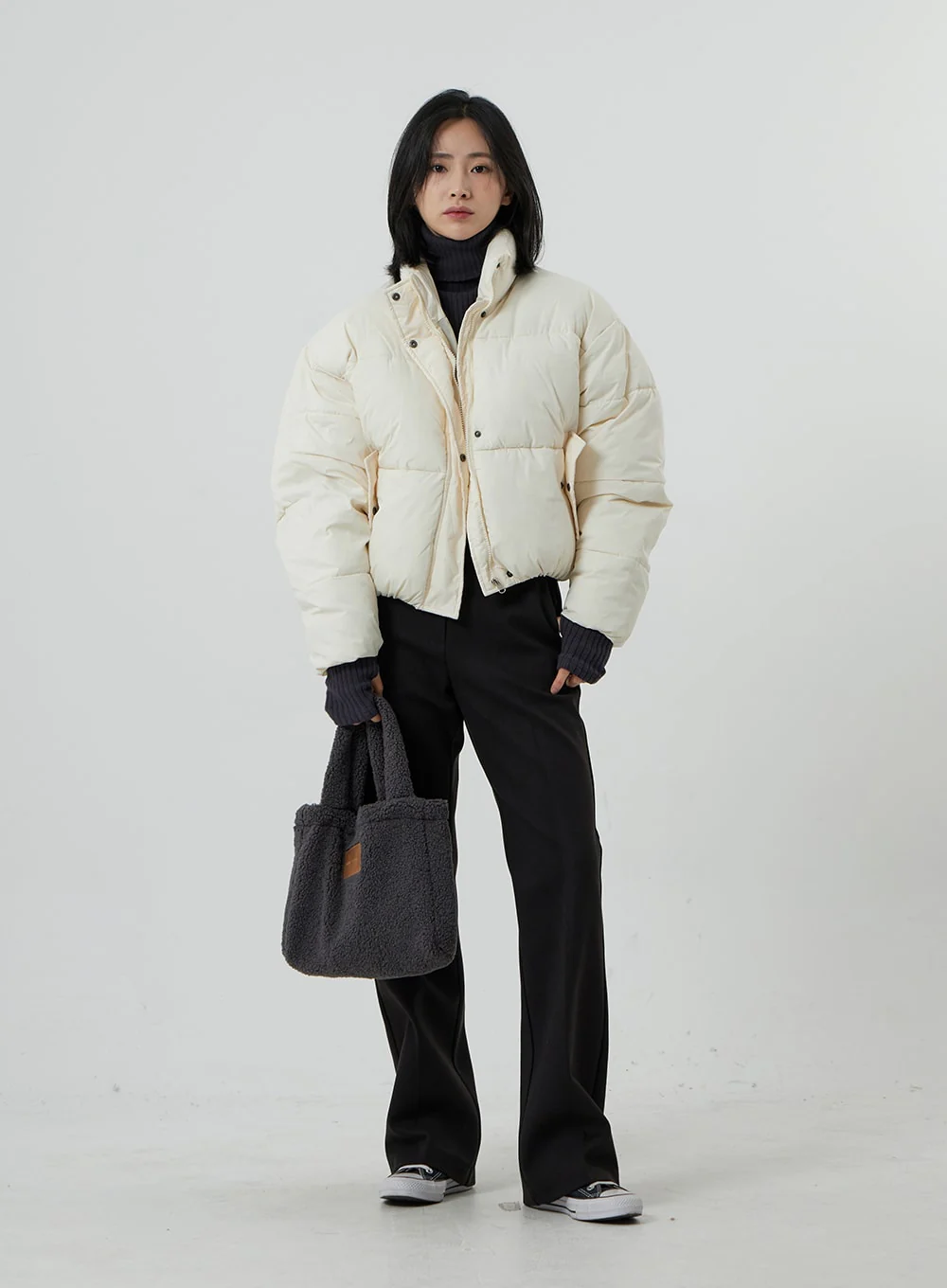 Short Sleeve Knit Turtleneck And Warmer Set OD13 - Image 12