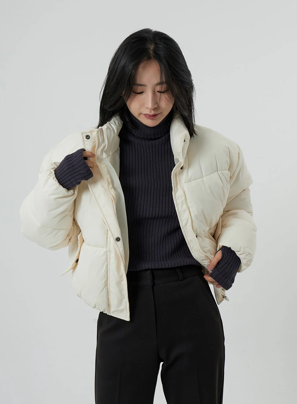 Short Sleeve Knit Turtleneck And Warmer Set OD13 - Image 13
