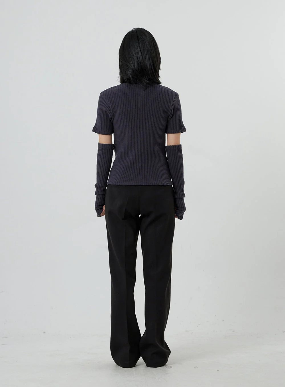 Short Sleeve Knit Turtleneck And Warmer Set OD13 - Image 16