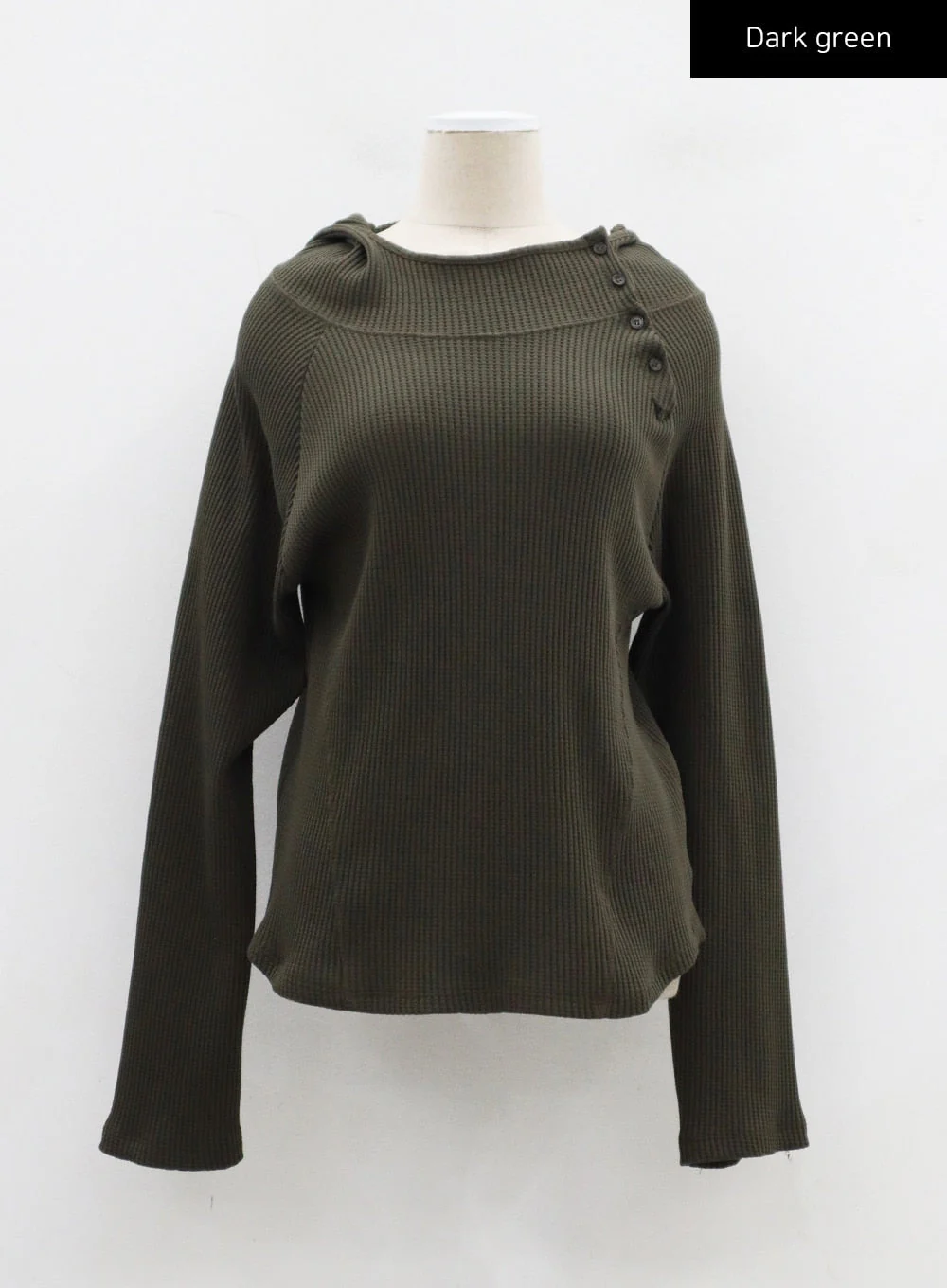 Side Button Detail Knit Hoodie CJ318 - Image 20