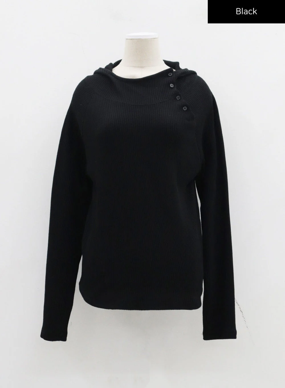 Side Button Detail Knit Hoodie CJ318 - Image 22