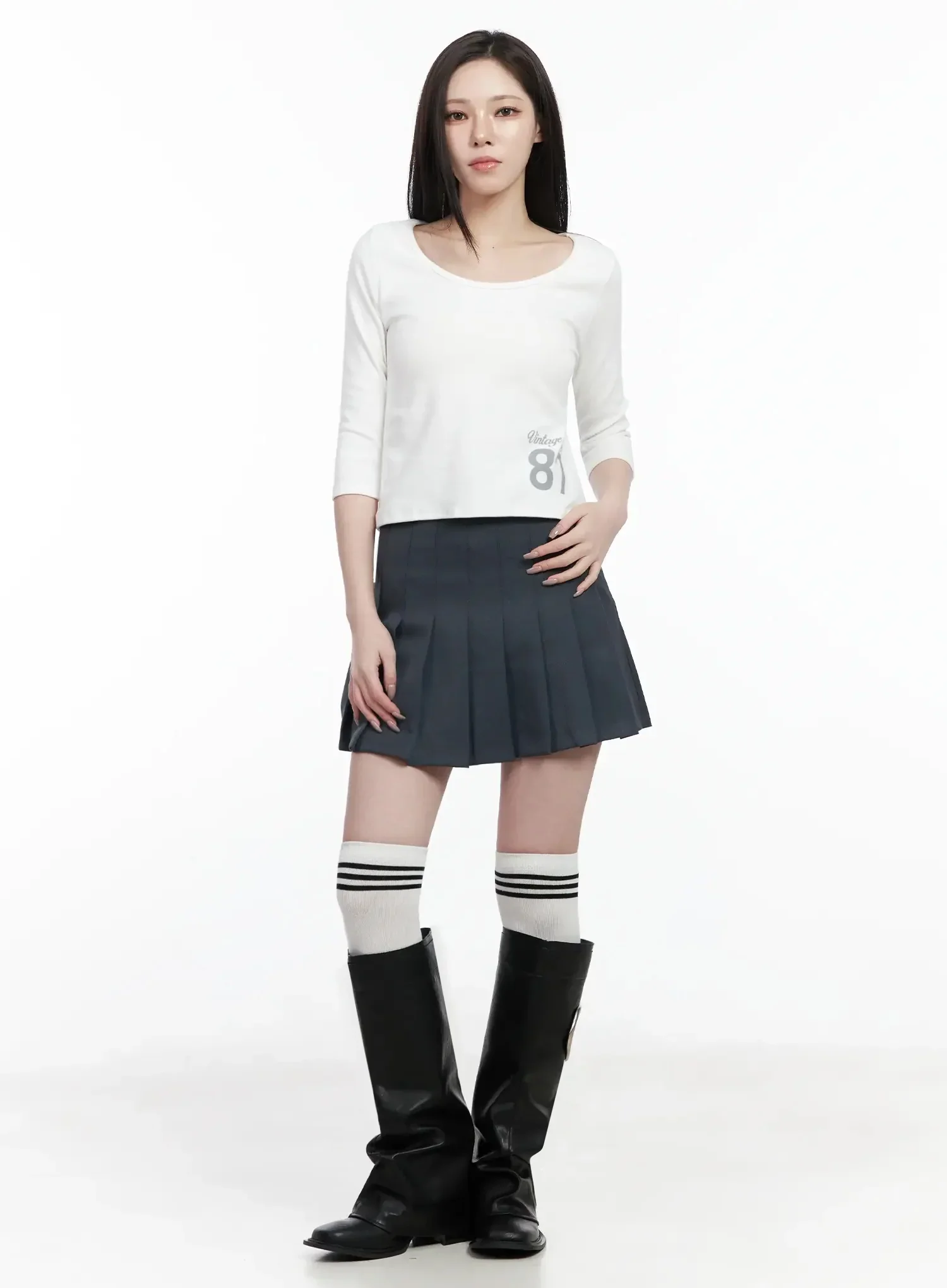 Side Cutout Knee-High Boots IJ528 - Image 3