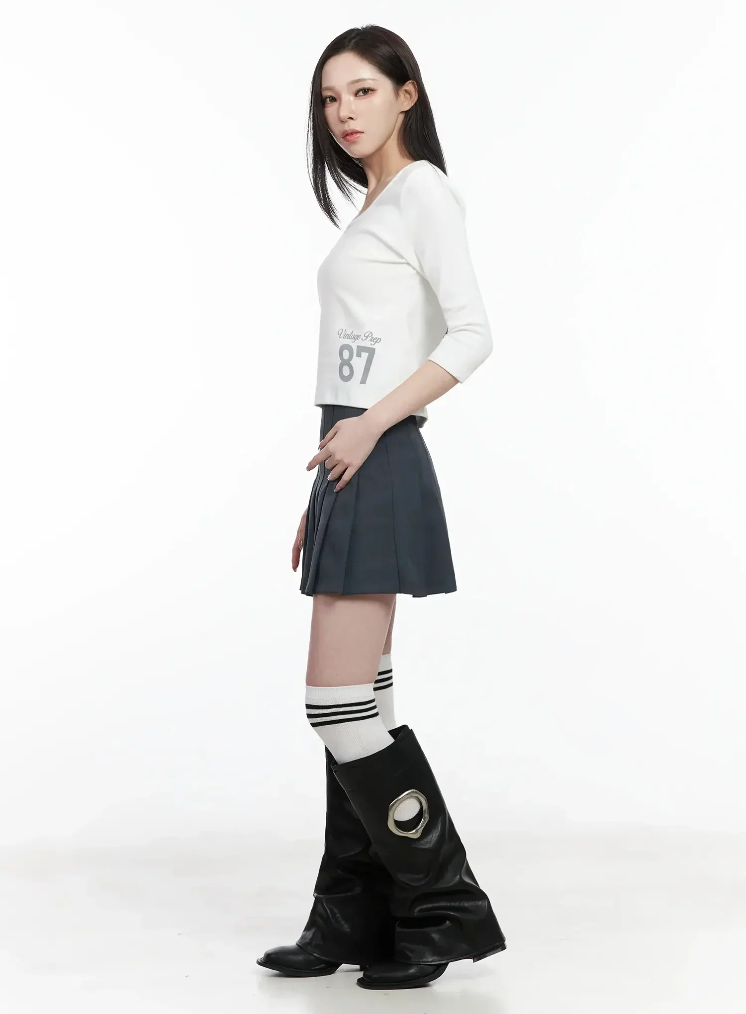 Side Cutout Knee-High Boots IJ528 - Image 7