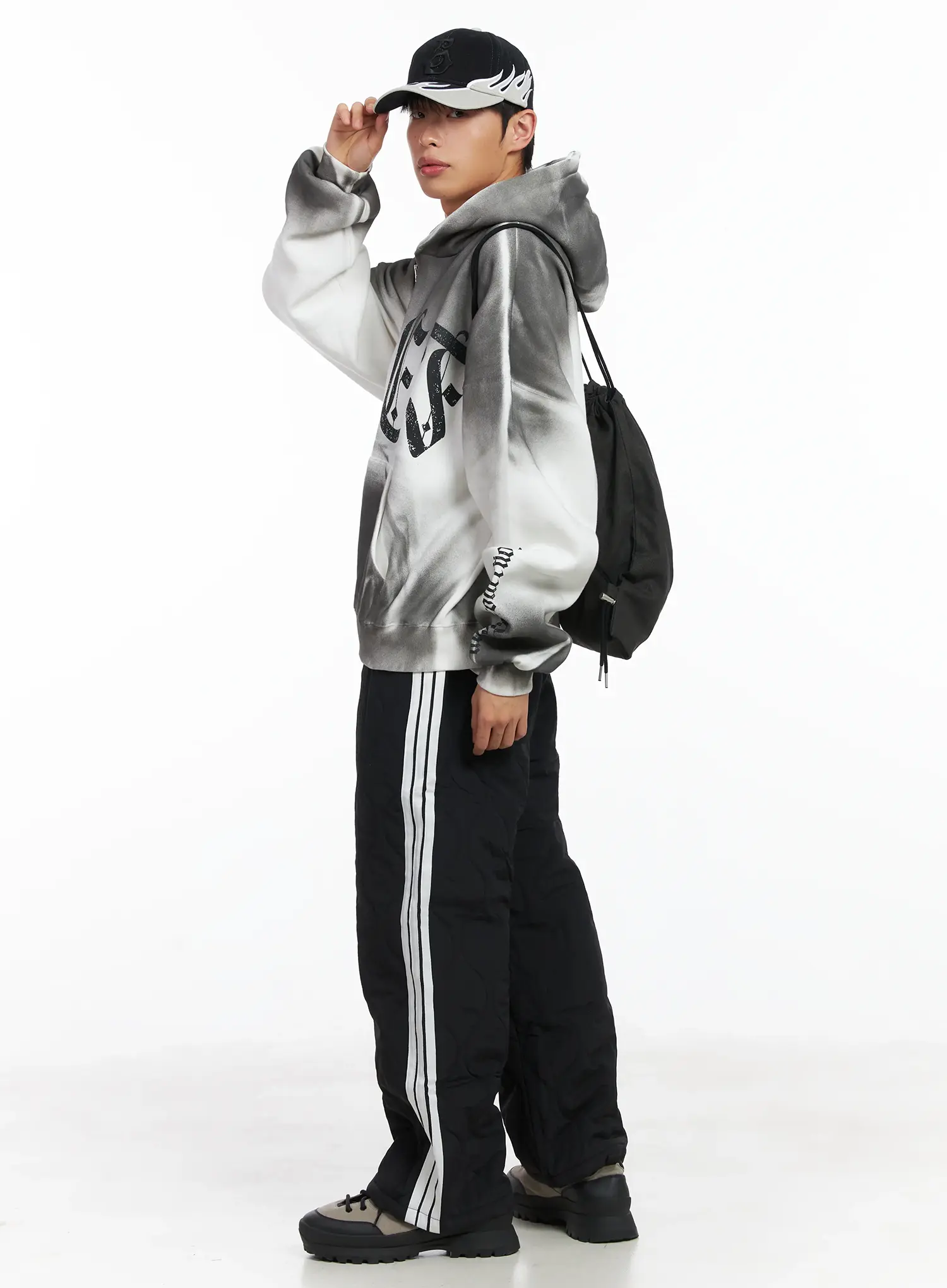 Side Lined Adjustable Track Pants ID515 - Image 3