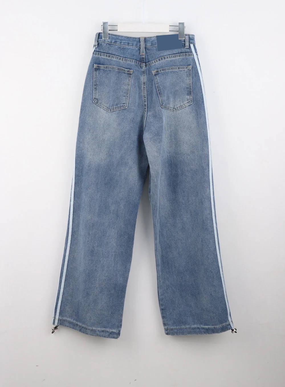 Side Stripes Wide Leg Jeans CS314 - Image 13