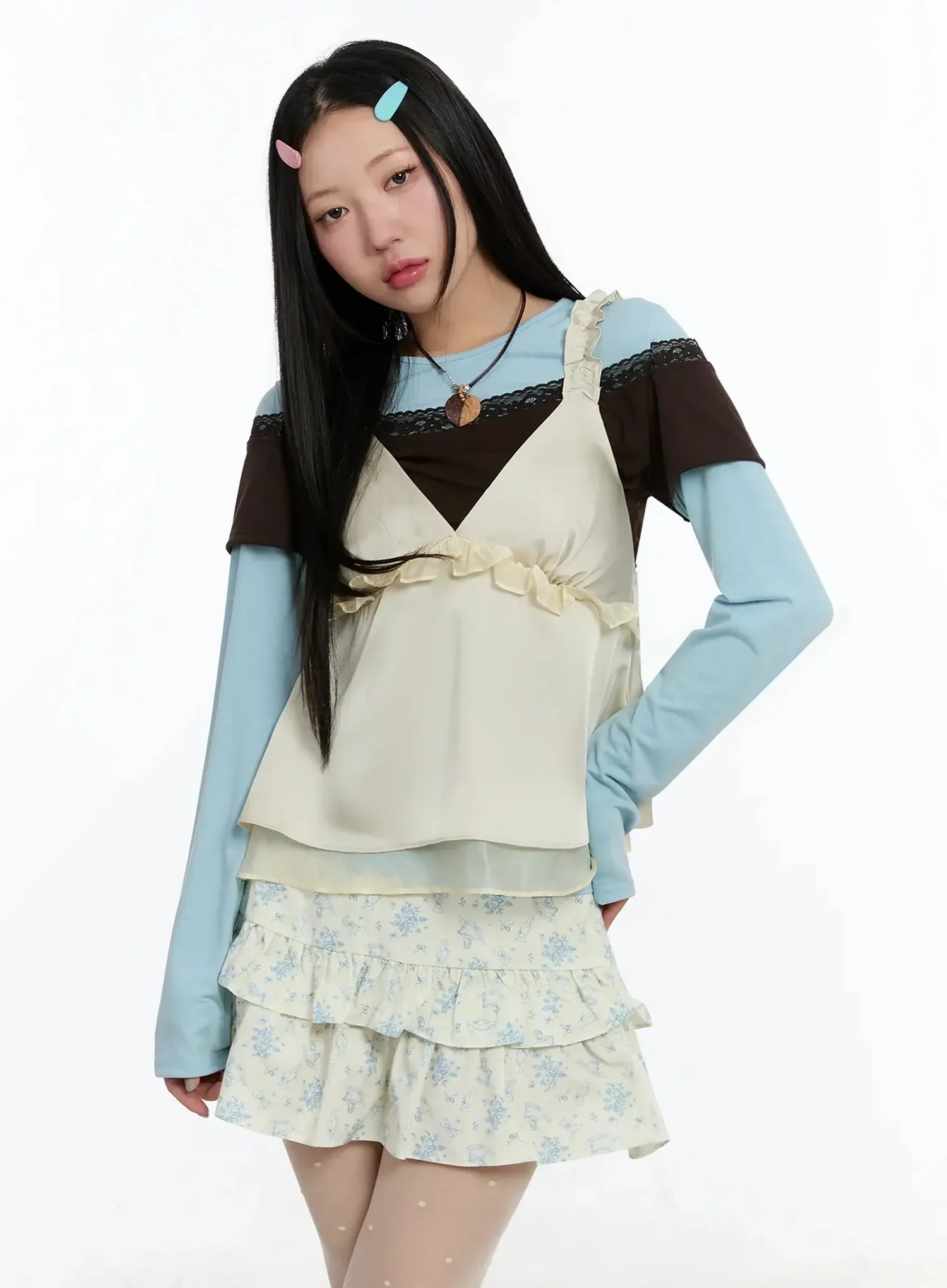 Silky Frill Slip Top IM509 - Image 5