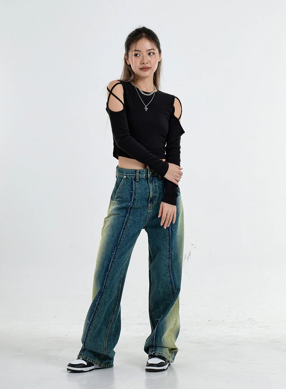 Simple Off Shoulder Crop Top CO04 - Image 3