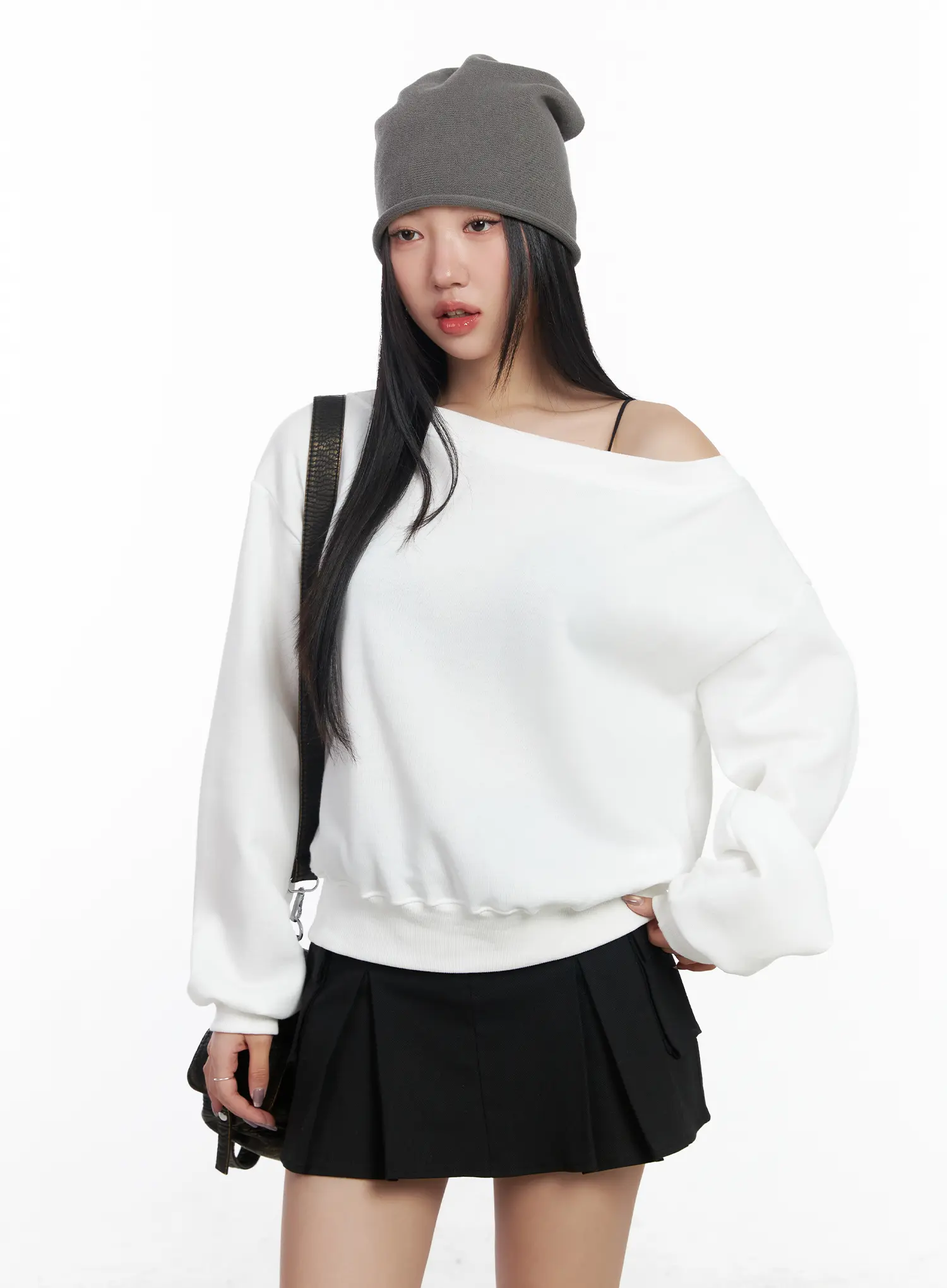Simple Off-Shoulder Sweatshirt CF503 - Image 10
