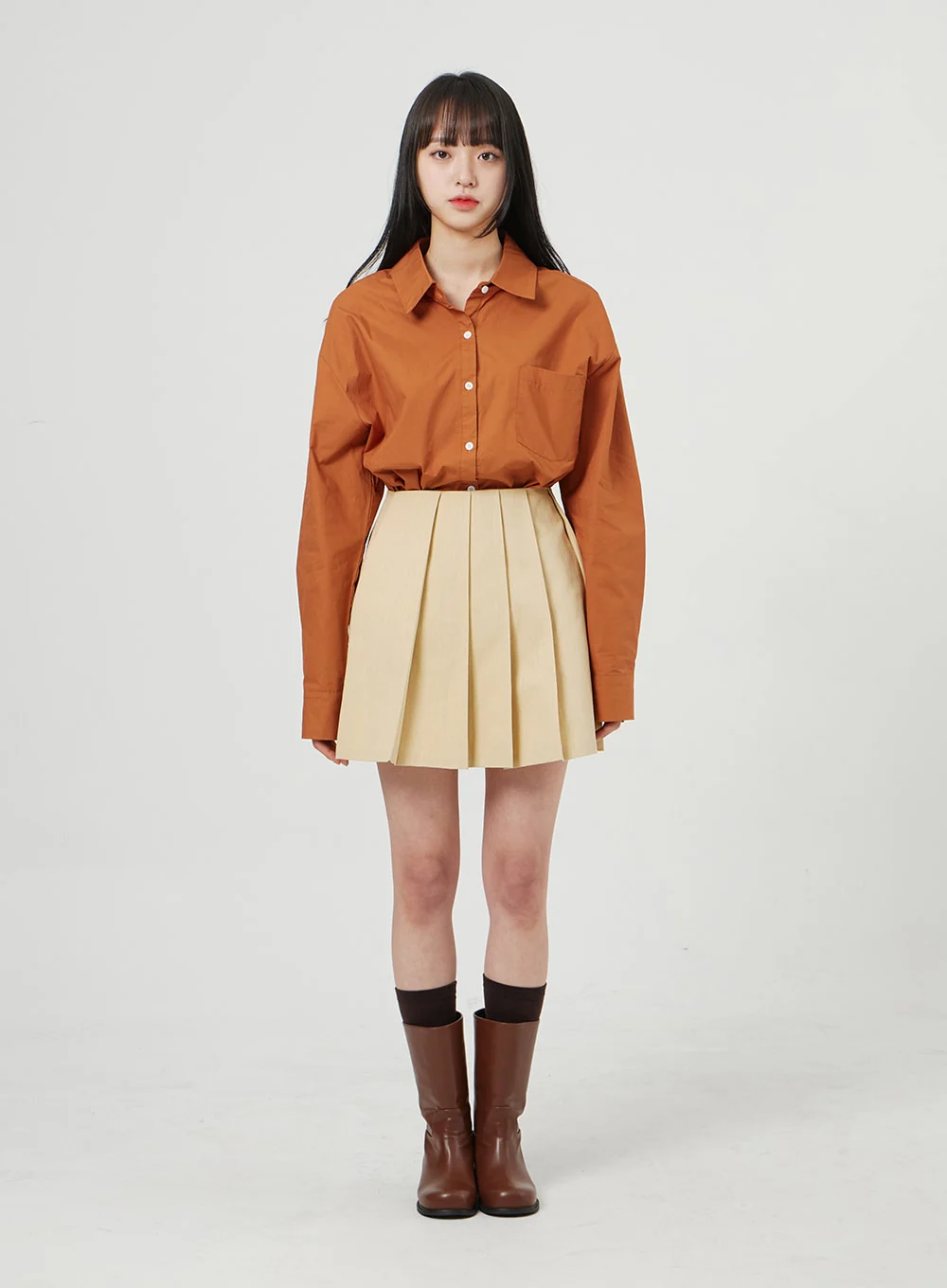 Simple Pleated Mini Skirt OF324 - Image 9