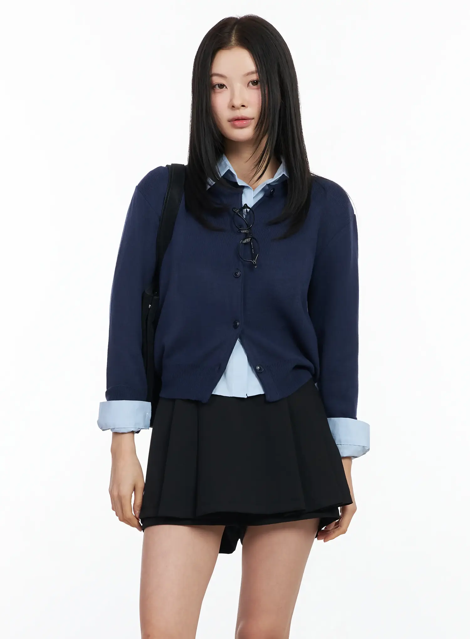 Simple Round Neck Cardigan IM524