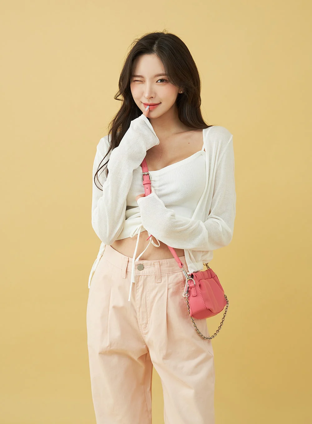 SIngle Pin-tuck Wide Cotton Pants BU13 - Image 10