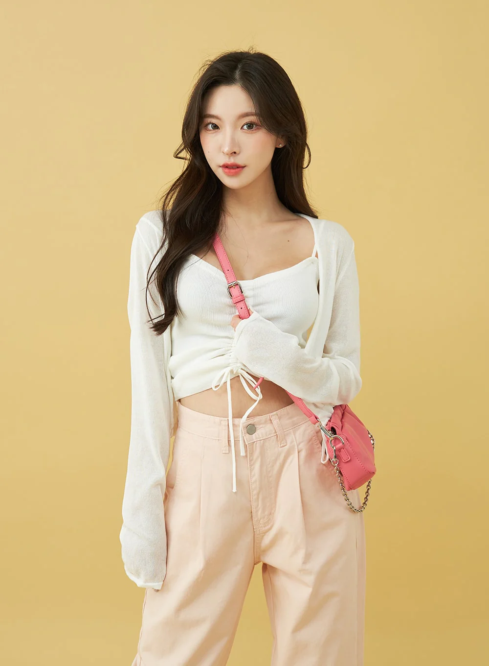 SIngle Pin-tuck Wide Cotton Pants BU13 - Image 11