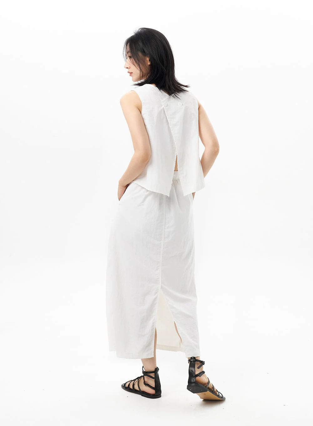Sleeveless Nylon Blouse OU314 - Image 6