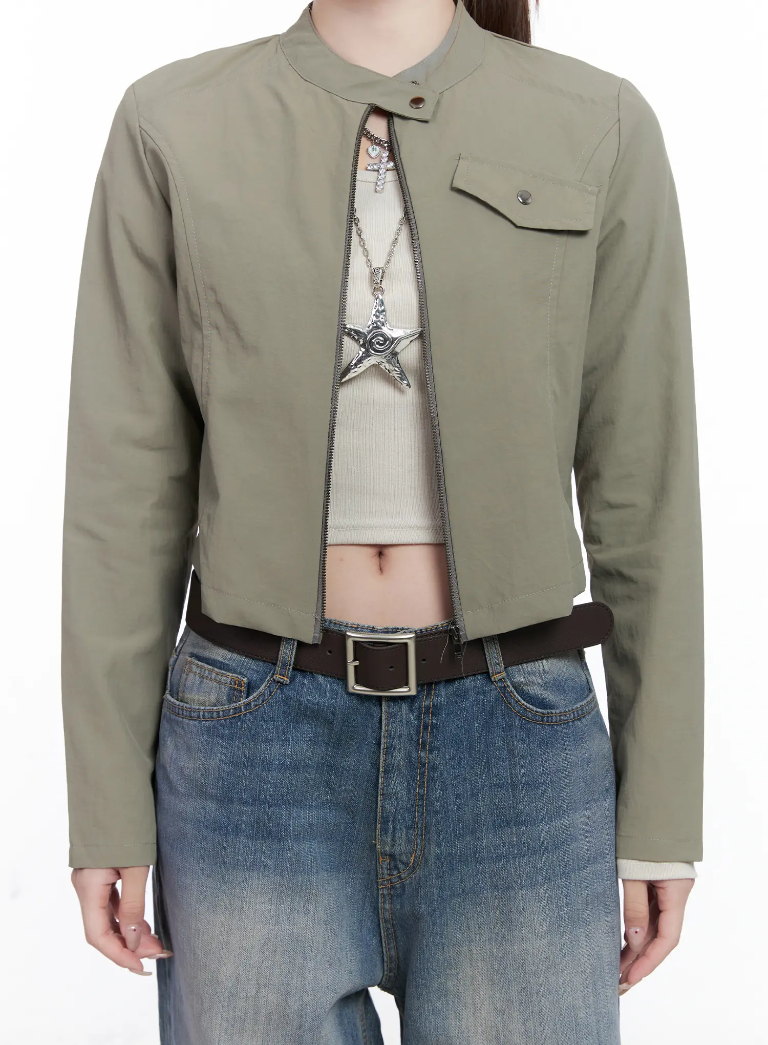 Slim Fit Biker Jacket CG529 - Image 3
