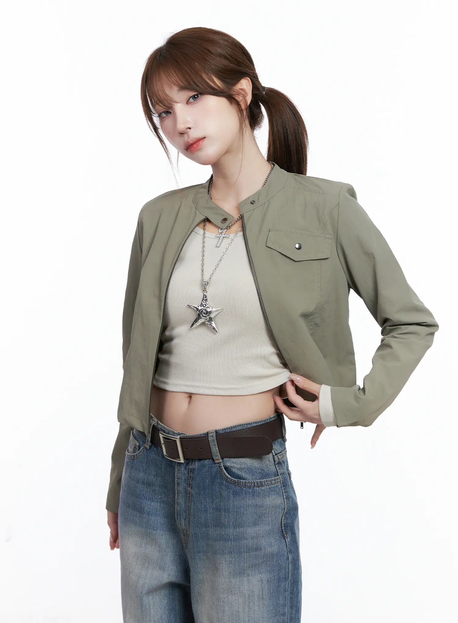 Slim Fit Biker Jacket CG529 - Image 4