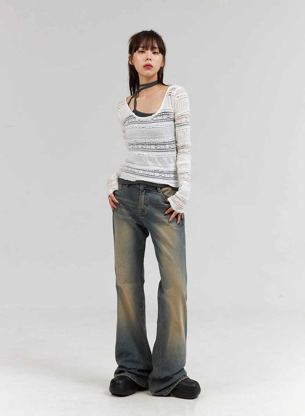 Slim Fit Bootcut Jeans CG330 - Image 7