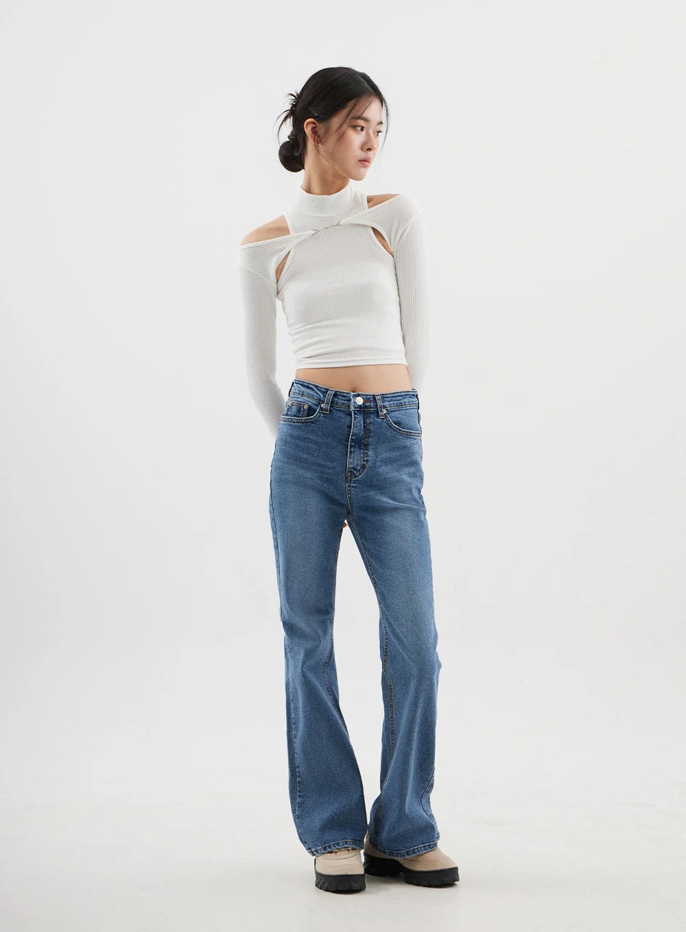 Slim Fit Bootcut Jeans CJ311 - Image 4
