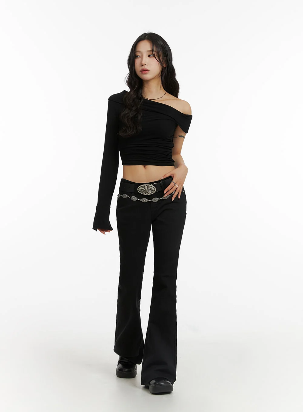 Slim Fit Bootcut Pants CJ416 - Image 2