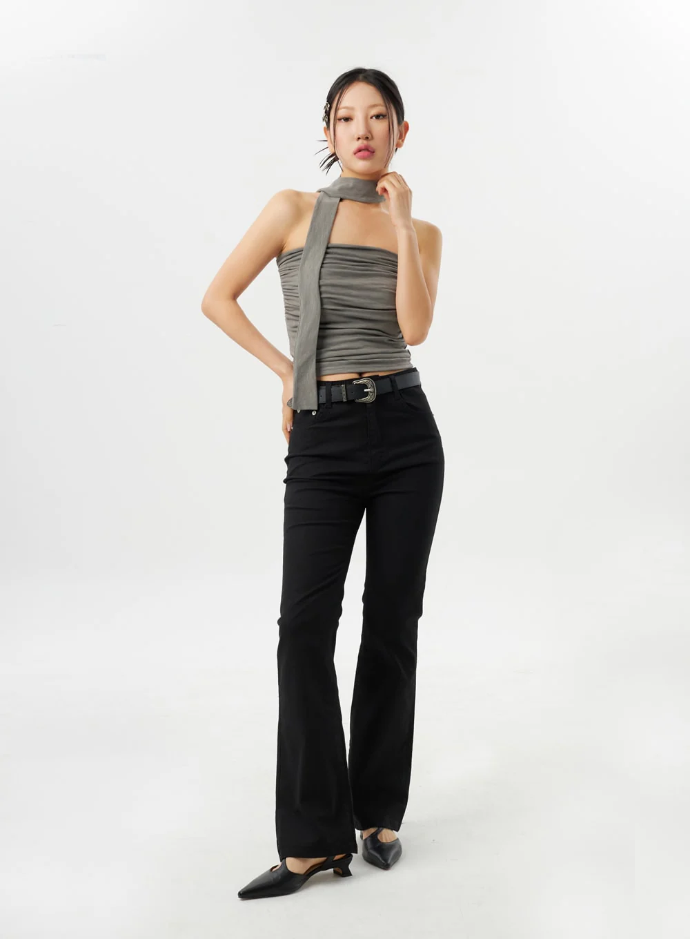 Slim Fit Bootcut Pants CY315 - Image 10