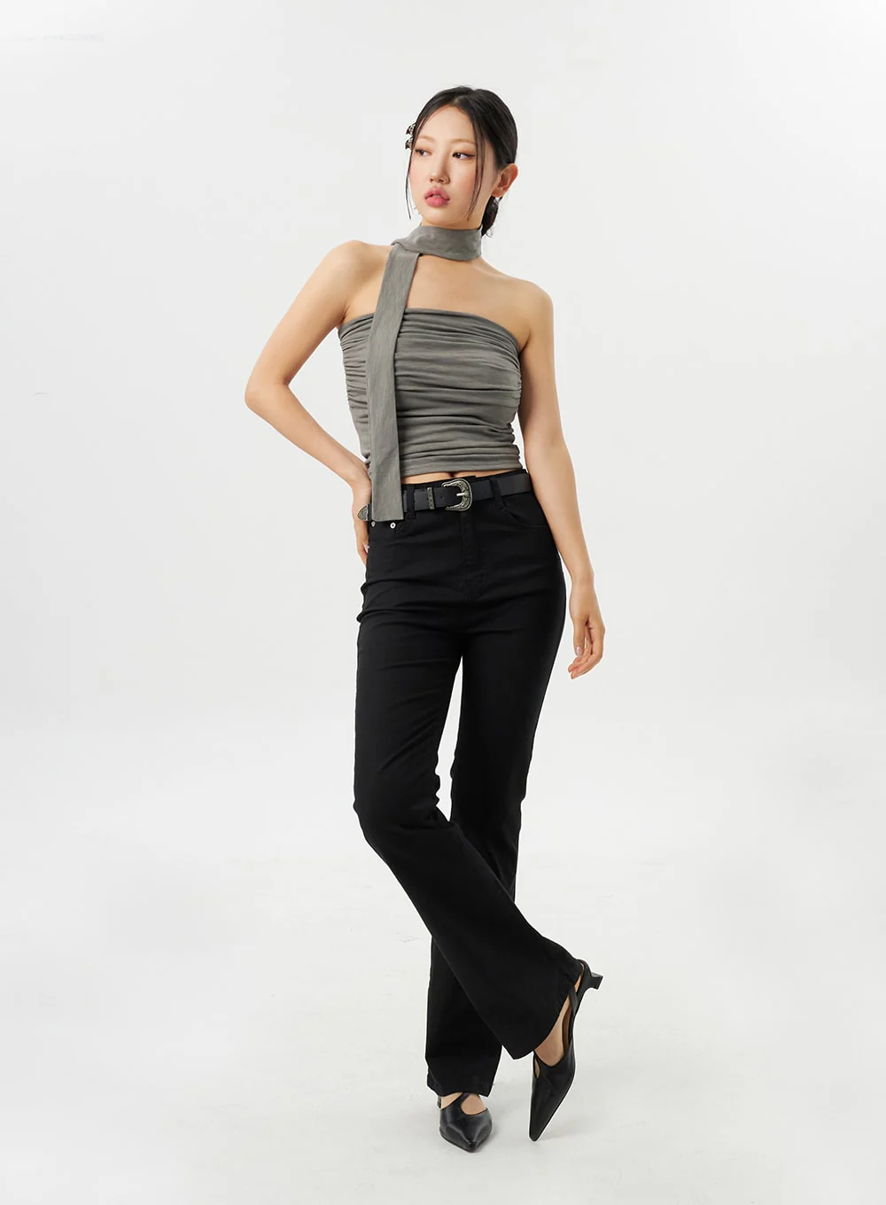 Slim Fit Bootcut Pants CY315 - Image 13
