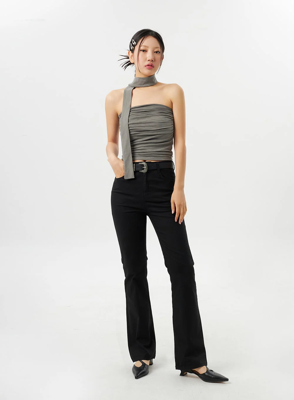 Slim Fit Bootcut Pants CY315 - Image 4