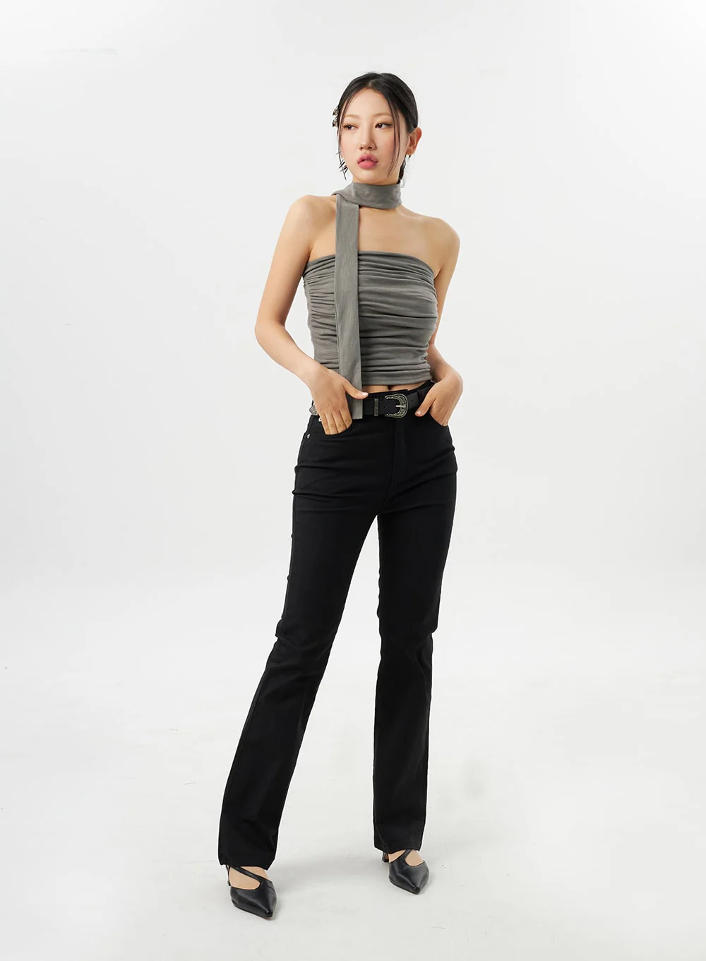 Slim Fit Bootcut Pants CY315 - Image 7