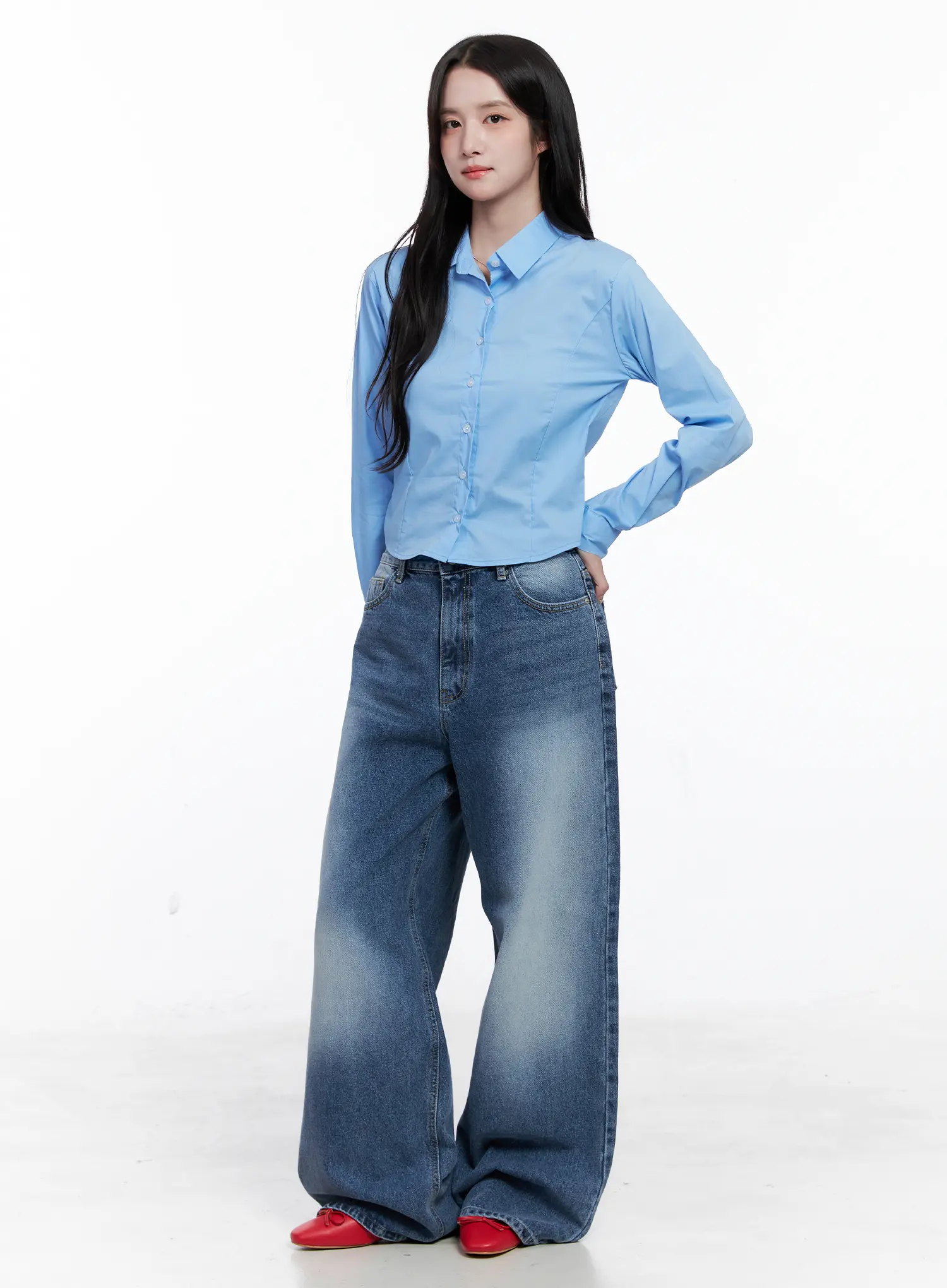 Slim Fit Button-Up Shirt CS519 - Image 2