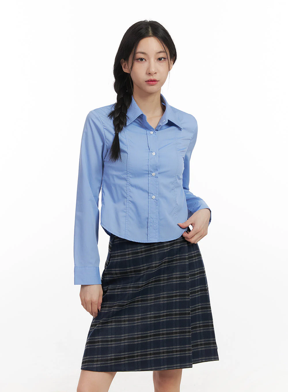 Slim Fit Crop Blouse CN428 - Image 10
