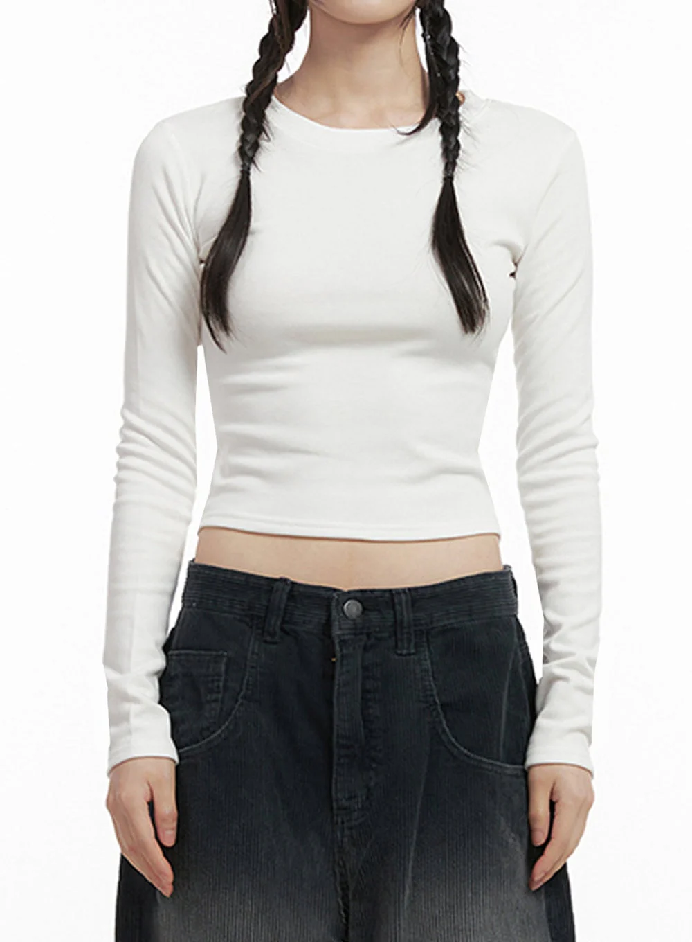 Slim-Fit Crop Tee ID402 - Image 3