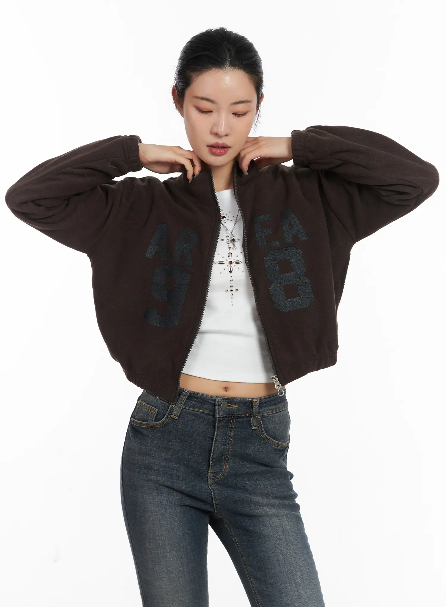Slim-Fit Graphic Fleece Zip-Up CD509 - Image 10