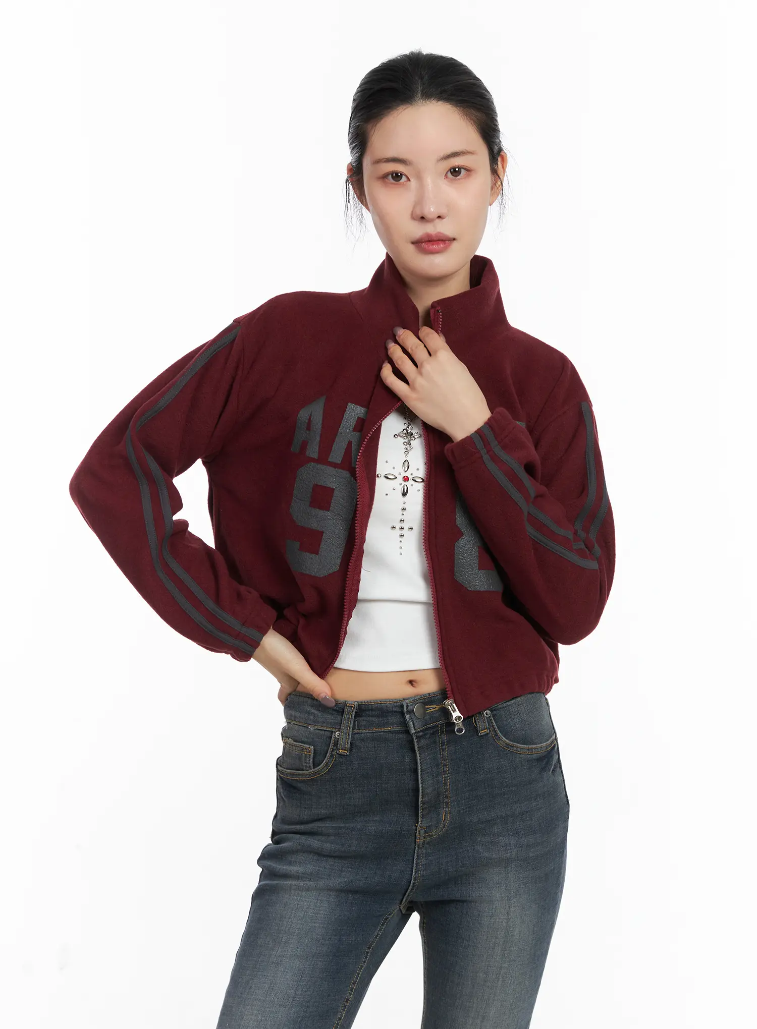Slim-Fit Graphic Fleece Zip-Up CD509 - Image 11