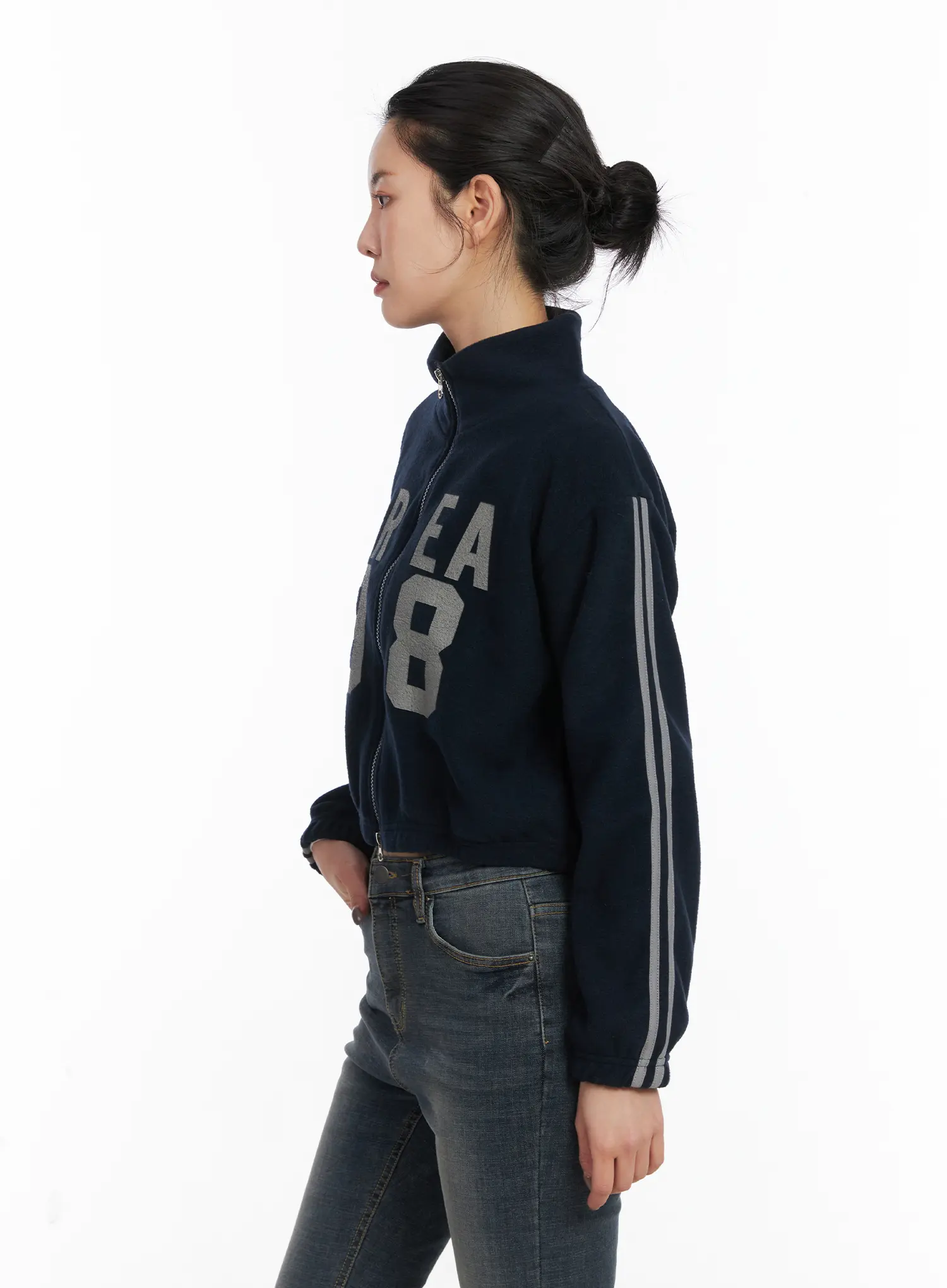 Slim-Fit Graphic Fleece Zip-Up CD509 - Image 5