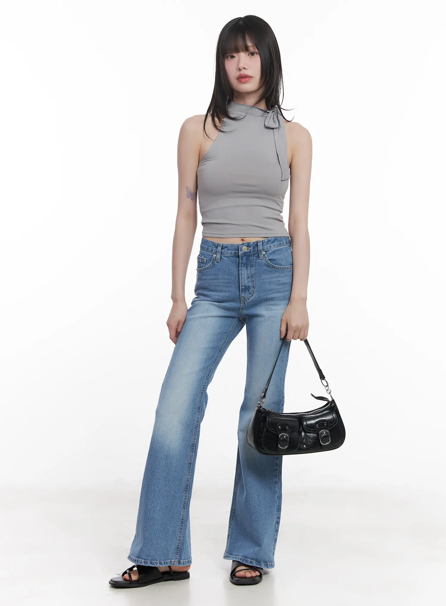 Slim-Fit Halter-Tie Tank Top CU520 - Image 3