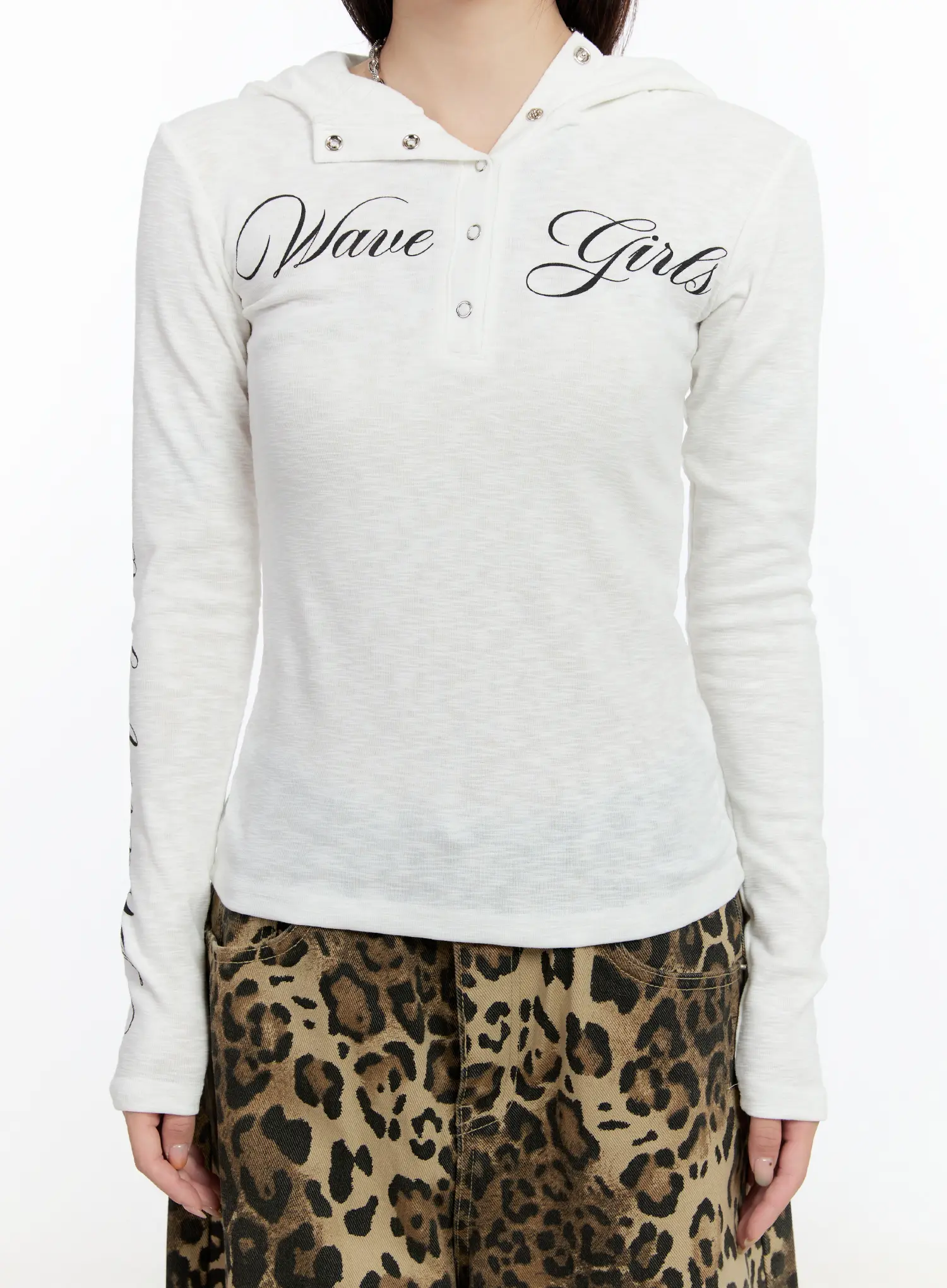 Slim Fit Printed Hoodie CN524 - Image 4