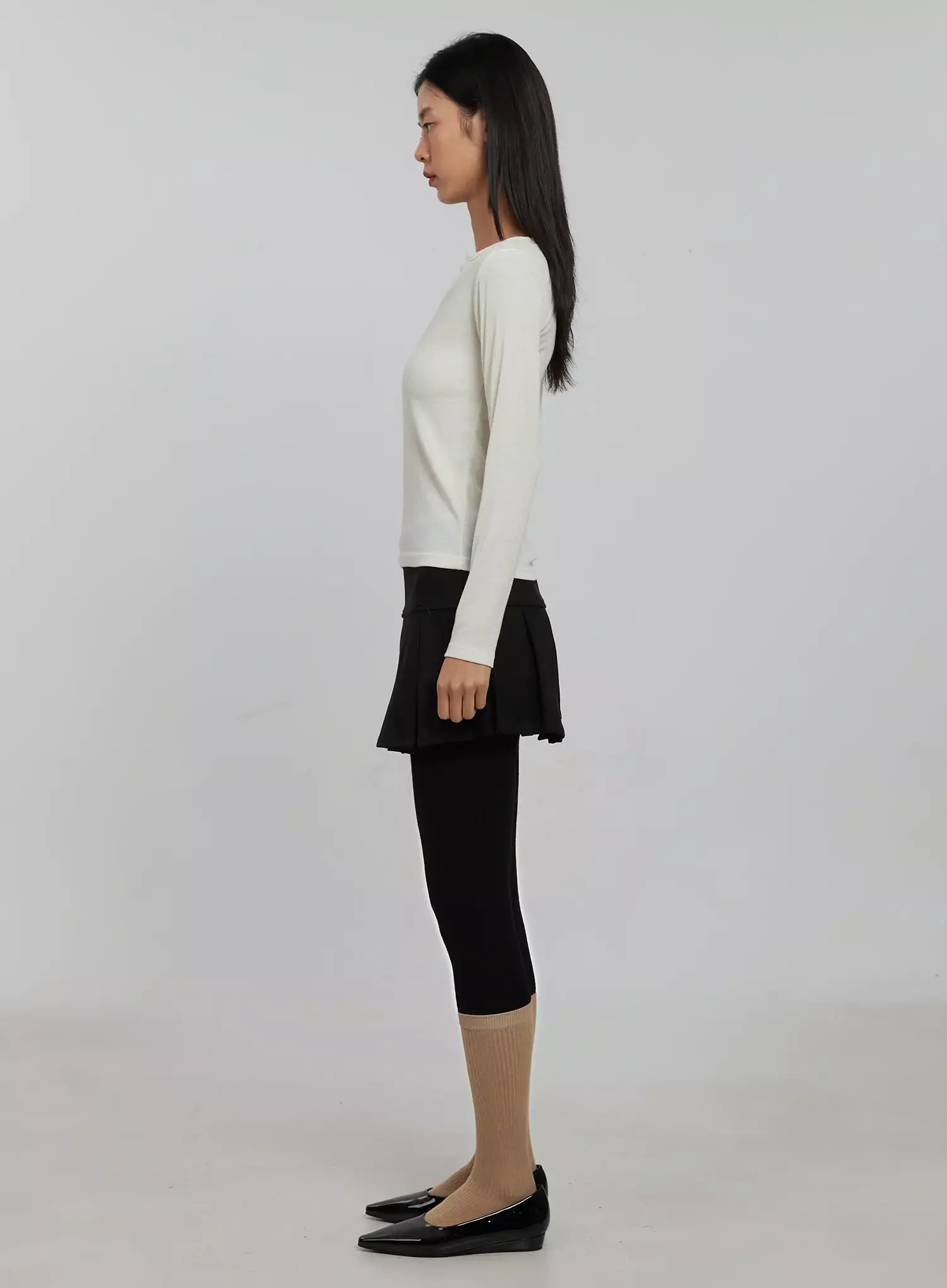 Slim Fit Ribbed Top IJ509 - Image 9