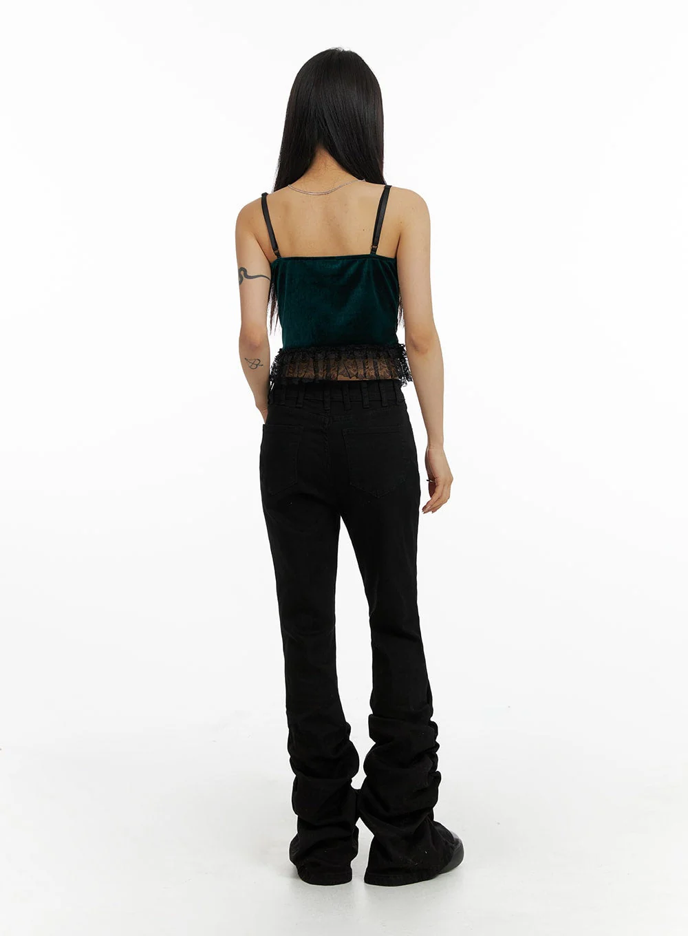 Slim Fit Shirred Bootcut Pants CF429 - Image 5