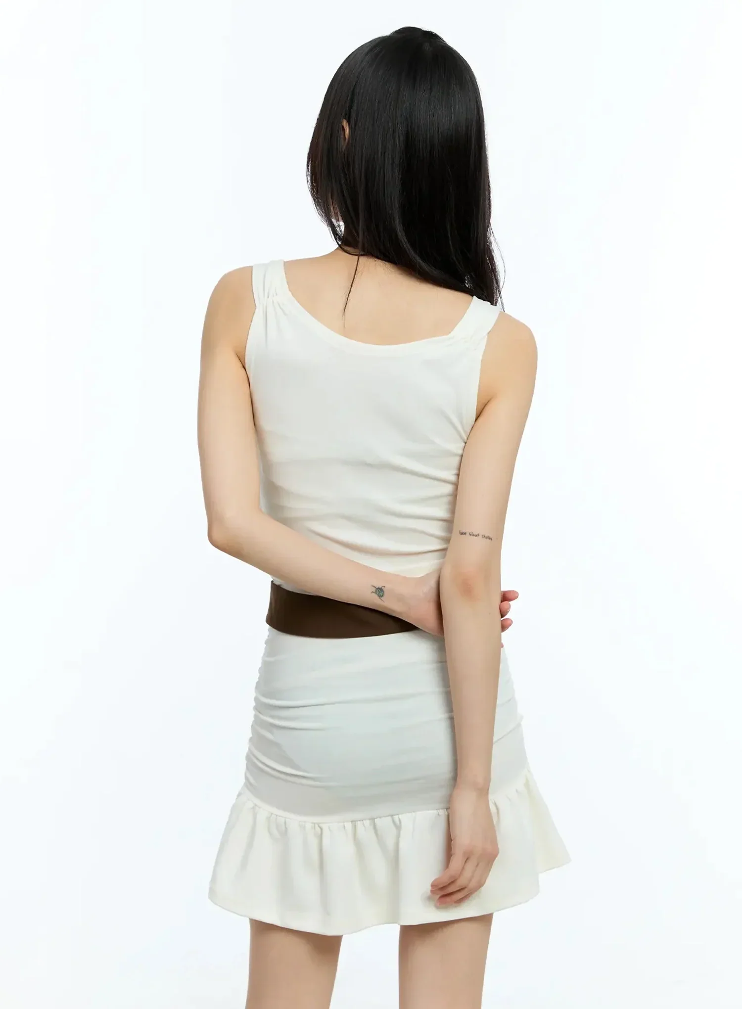 Slim-Fit Shirred Mini Dress IU523 - Image 10