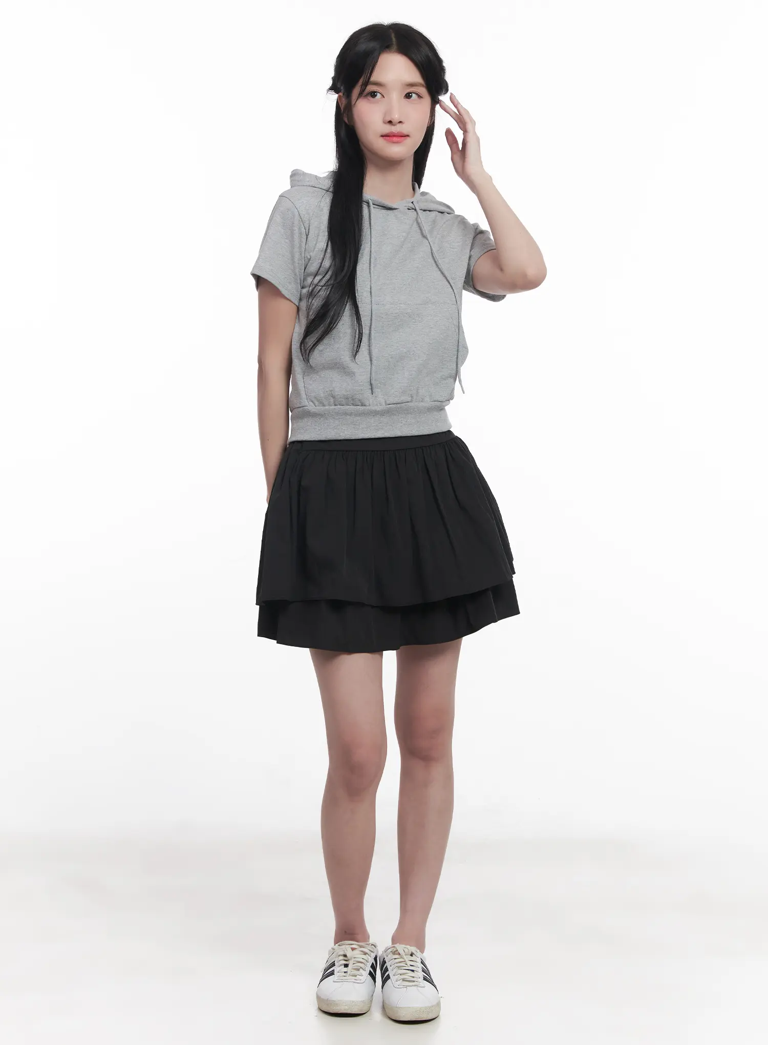 Slim-Fit Short-Sleeve Hoodie CU525 - Image 2