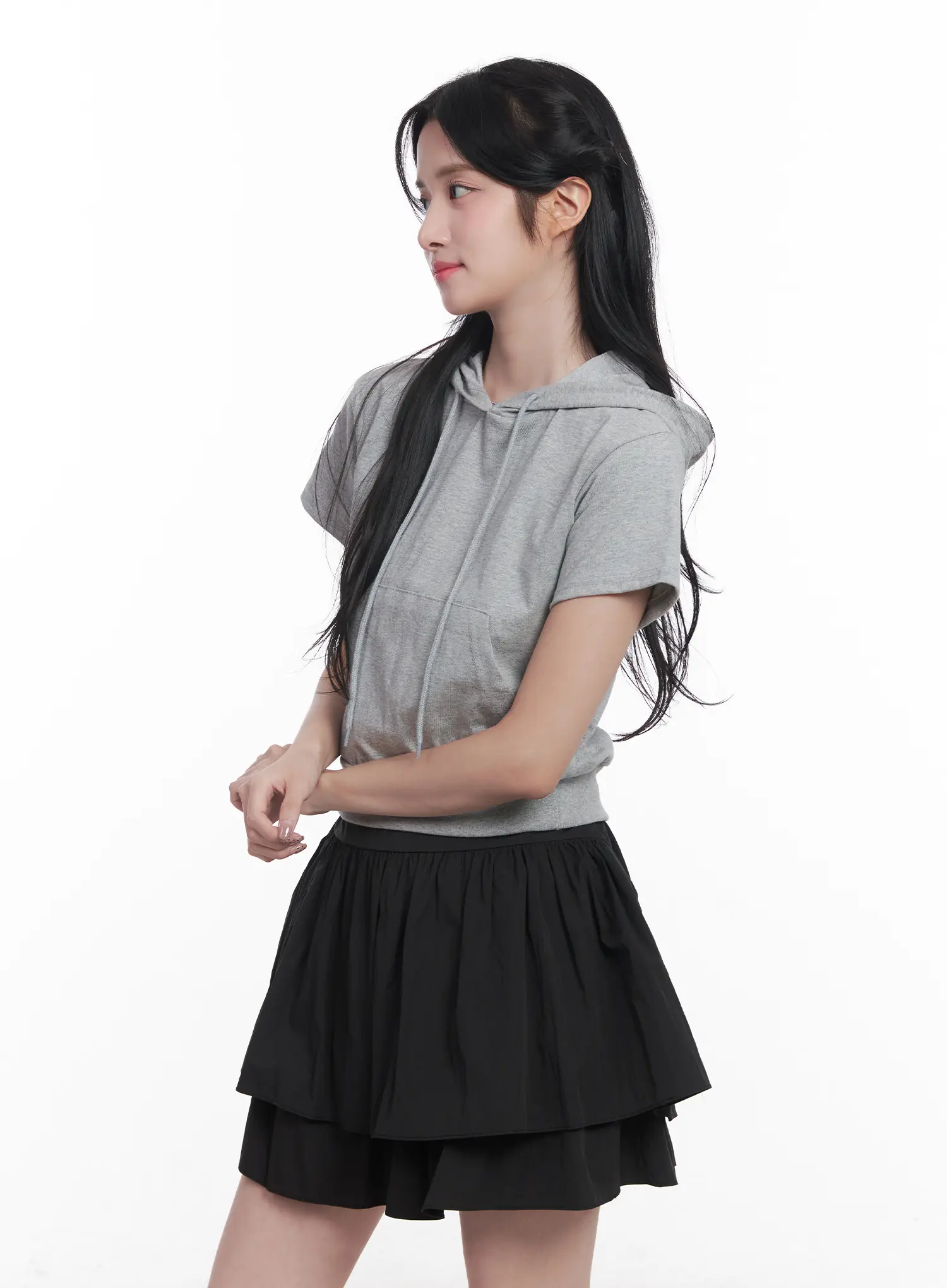 Slim-Fit Short-Sleeve Hoodie CU525 - Image 9