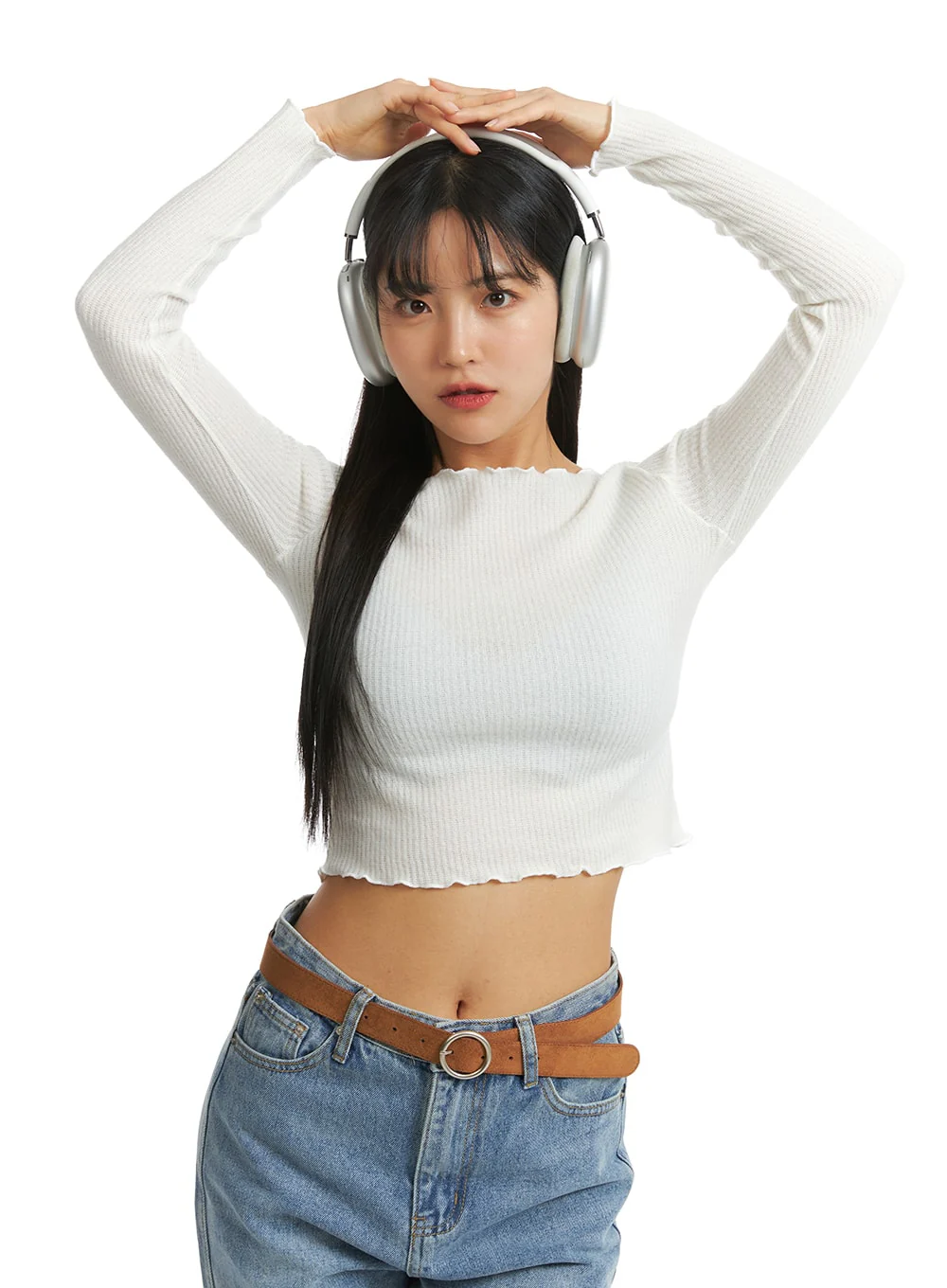 Slim Fit Solid Long Sleeve OJ405 - Image 2