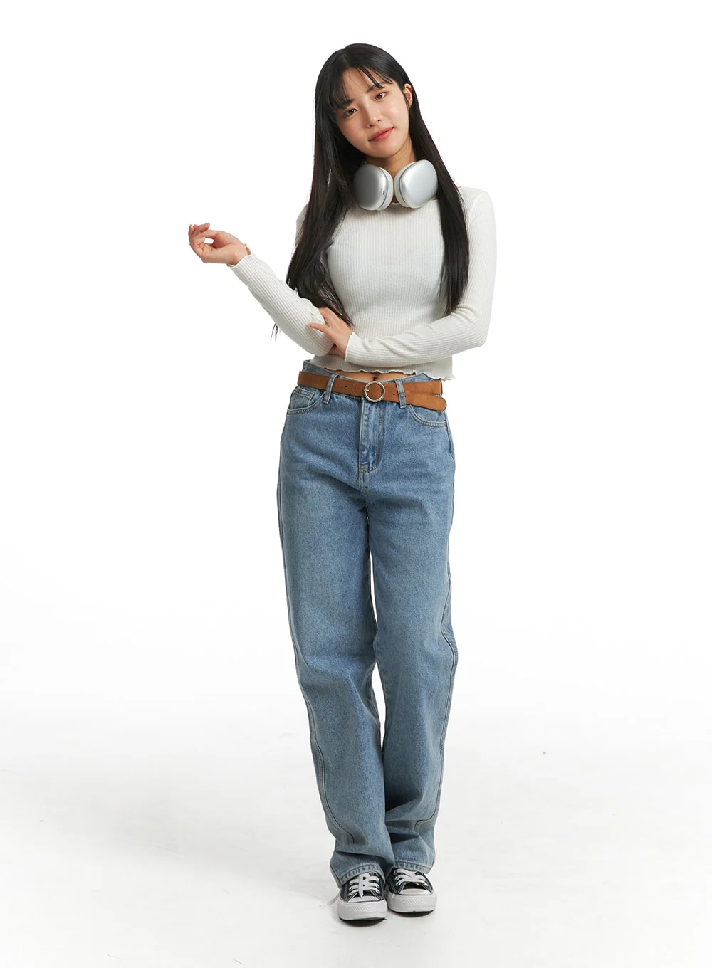Slim Fit Solid Long Sleeve OJ405 - Image 3