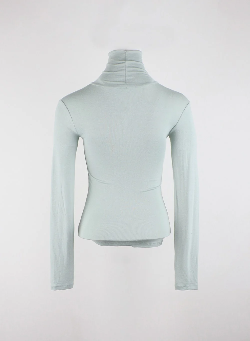 Slim Fit Turtleneck Top with Thumb Hole Sleeve OD327 - Image 8
