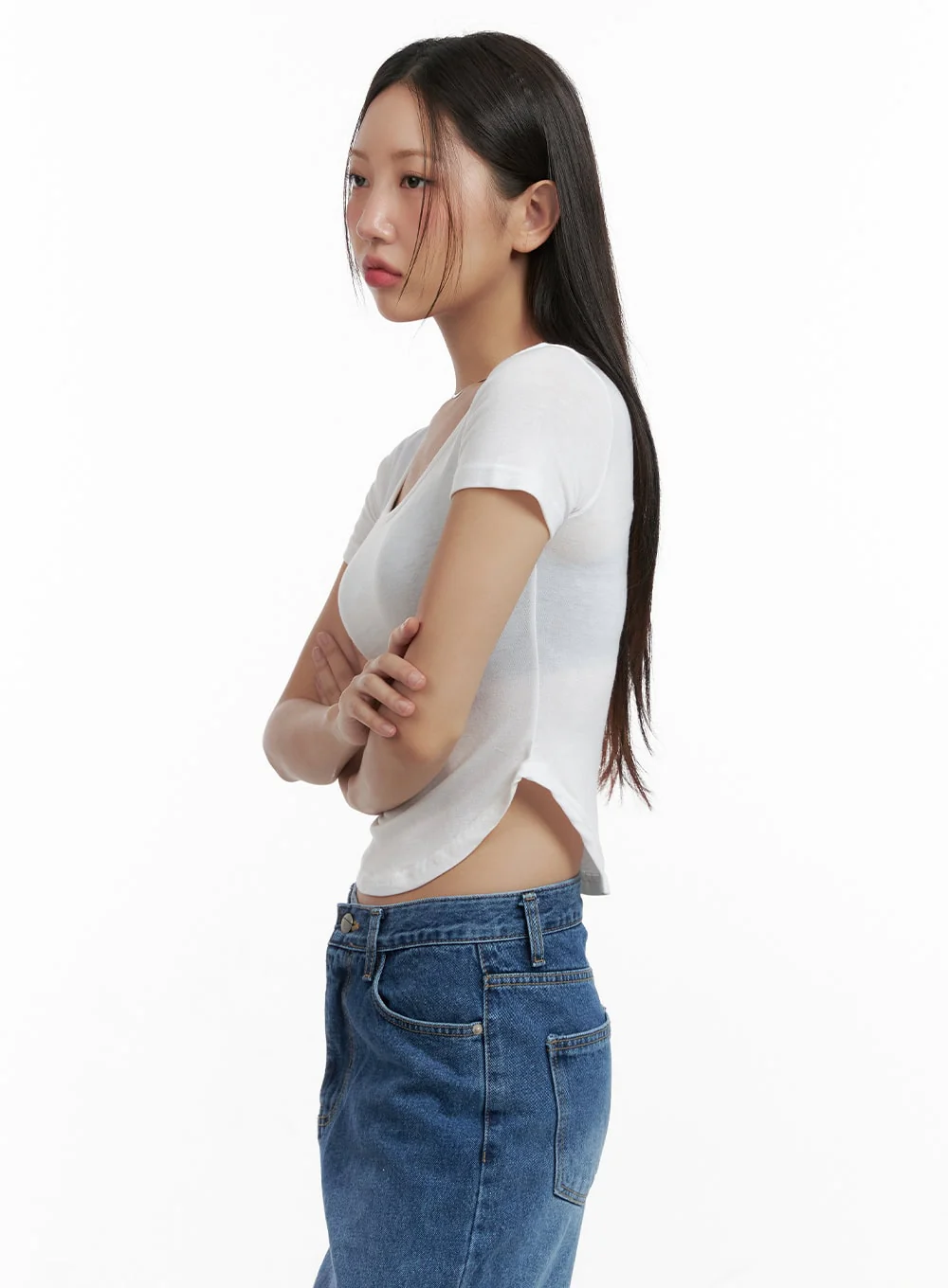 Slim U-Neck Crop Top CL431 - Image 5
