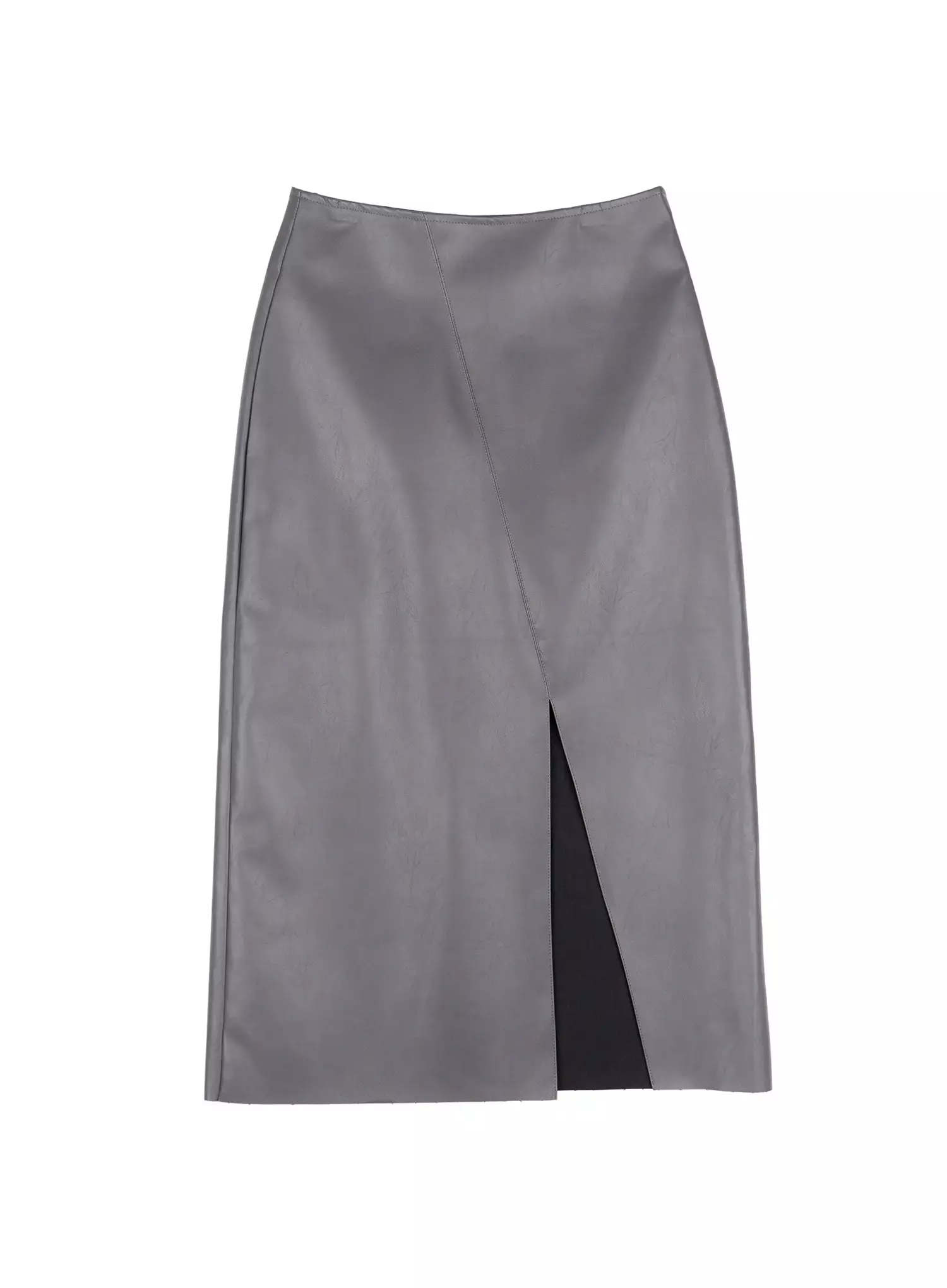 Slit Faux Leather Maxi Skirt ID504 - Image 16