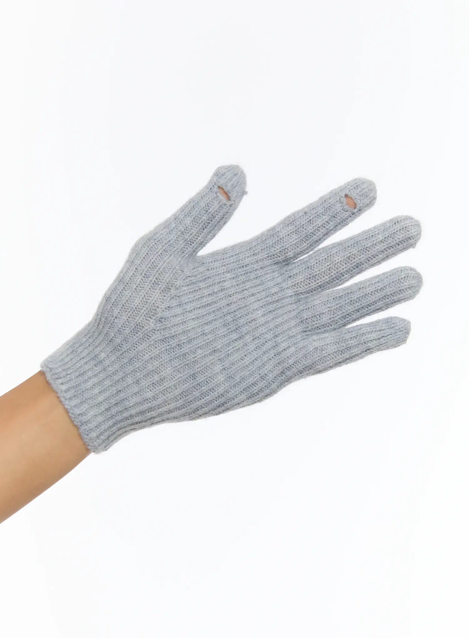 Smart Touch Ribbed Knit Gloves IN512 - Image 4