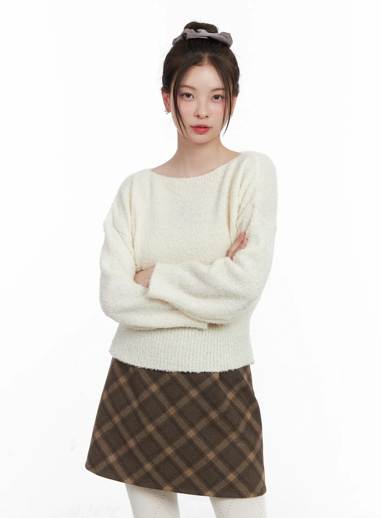 Soft Boat Neck Knit Sweater CN518 - Image 4