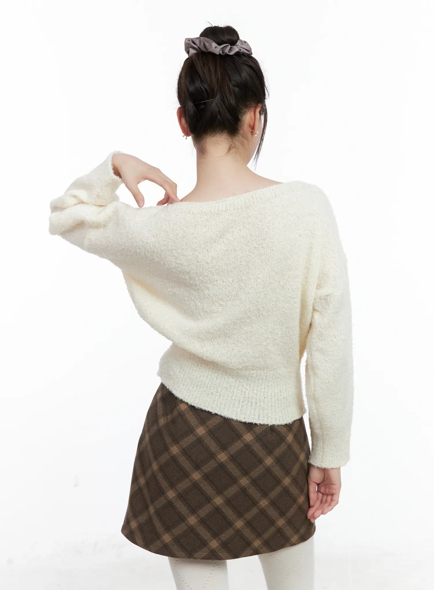 Soft Boat Neck Knit Sweater CN518 - Image 7