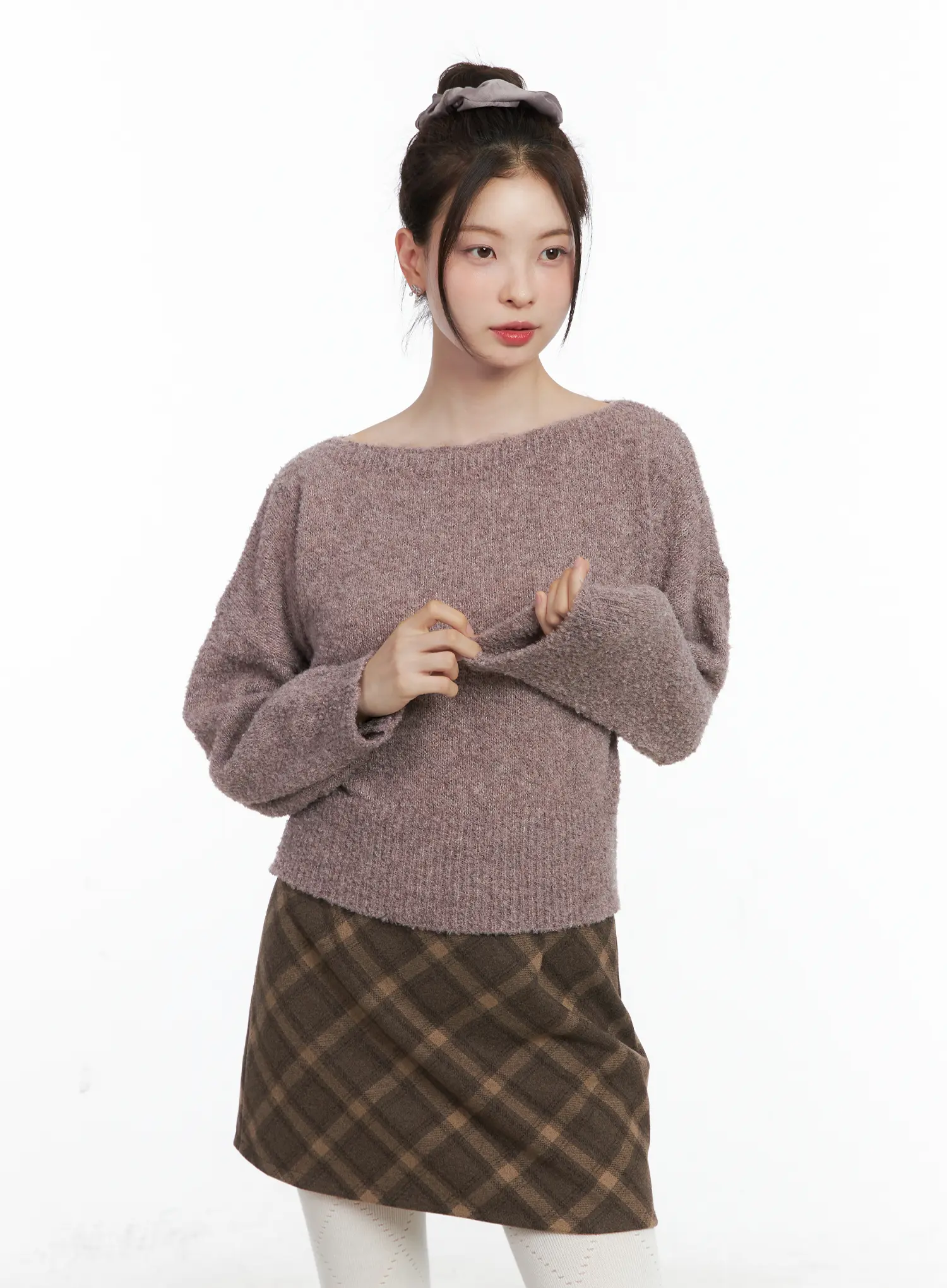 Soft Boat Neck Knit Sweater CN518 - Image 8