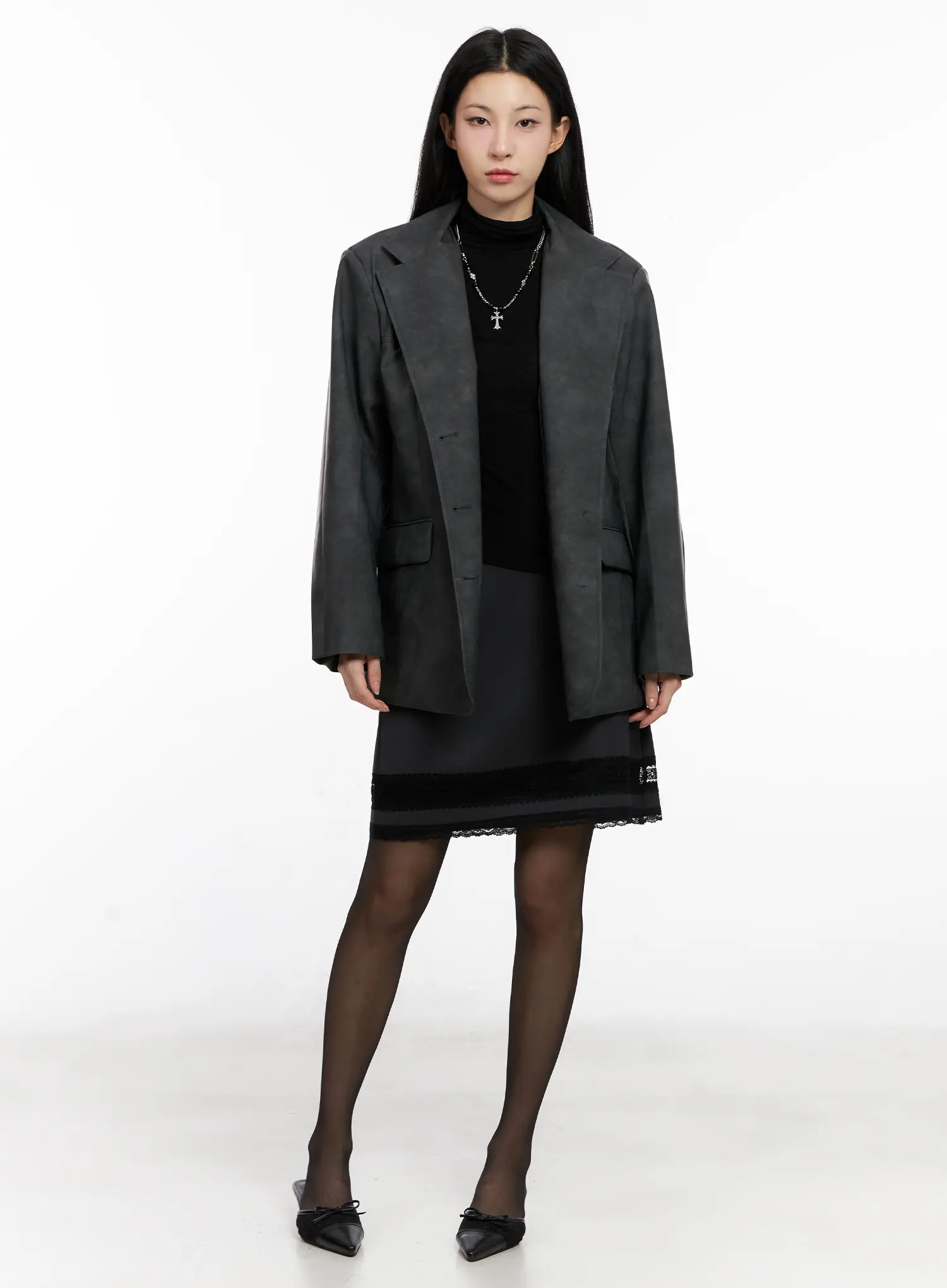 Soft-Brushed Oversized Blazer CG526 - Image 3