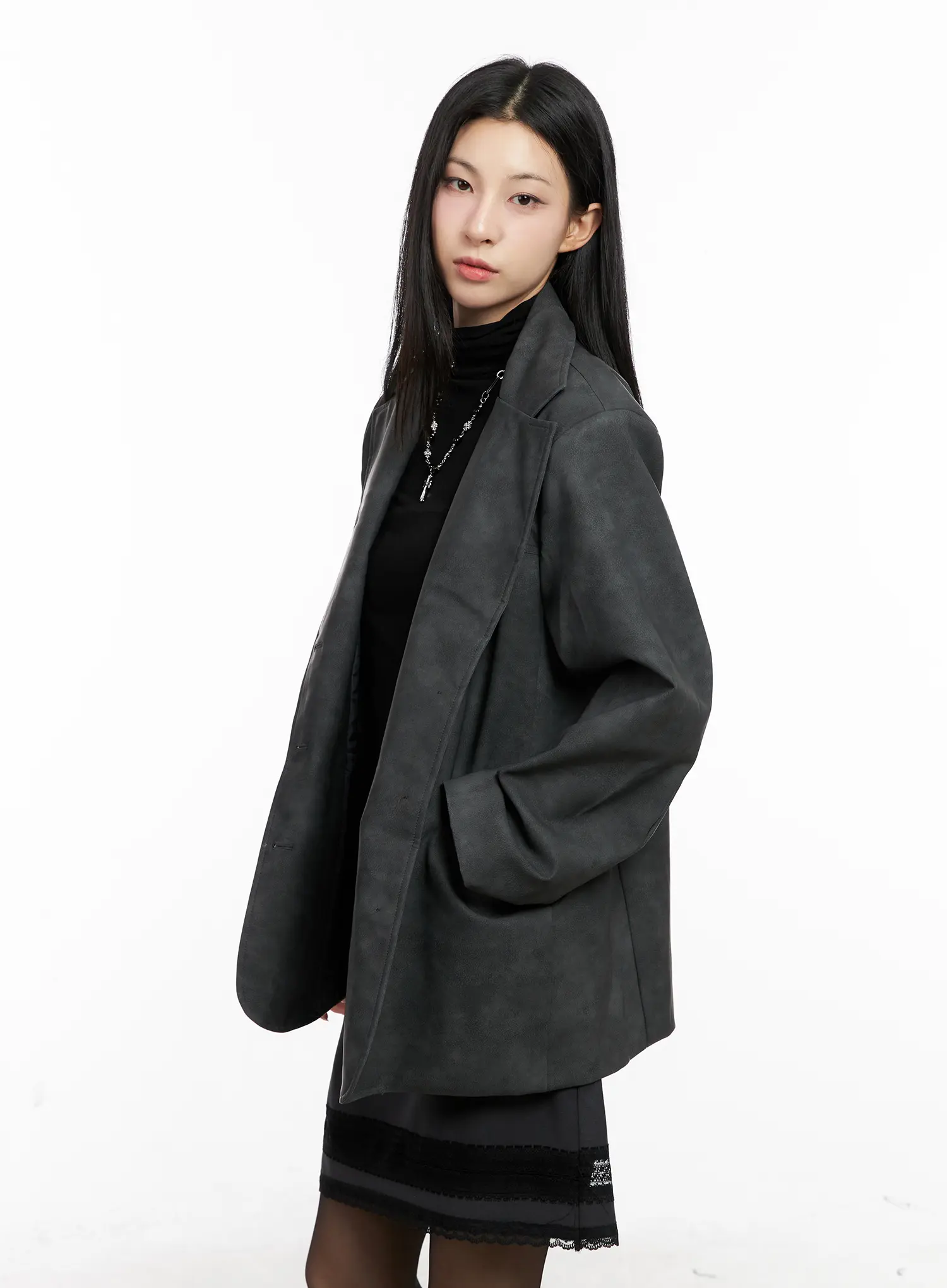 Soft-Brushed Oversized Blazer CG526 - Image 6